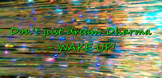 Don't just dream Dharma - wake up!