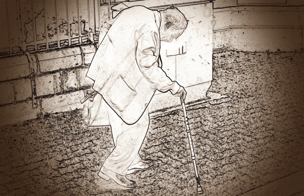 old age fighting gravity - image by Five